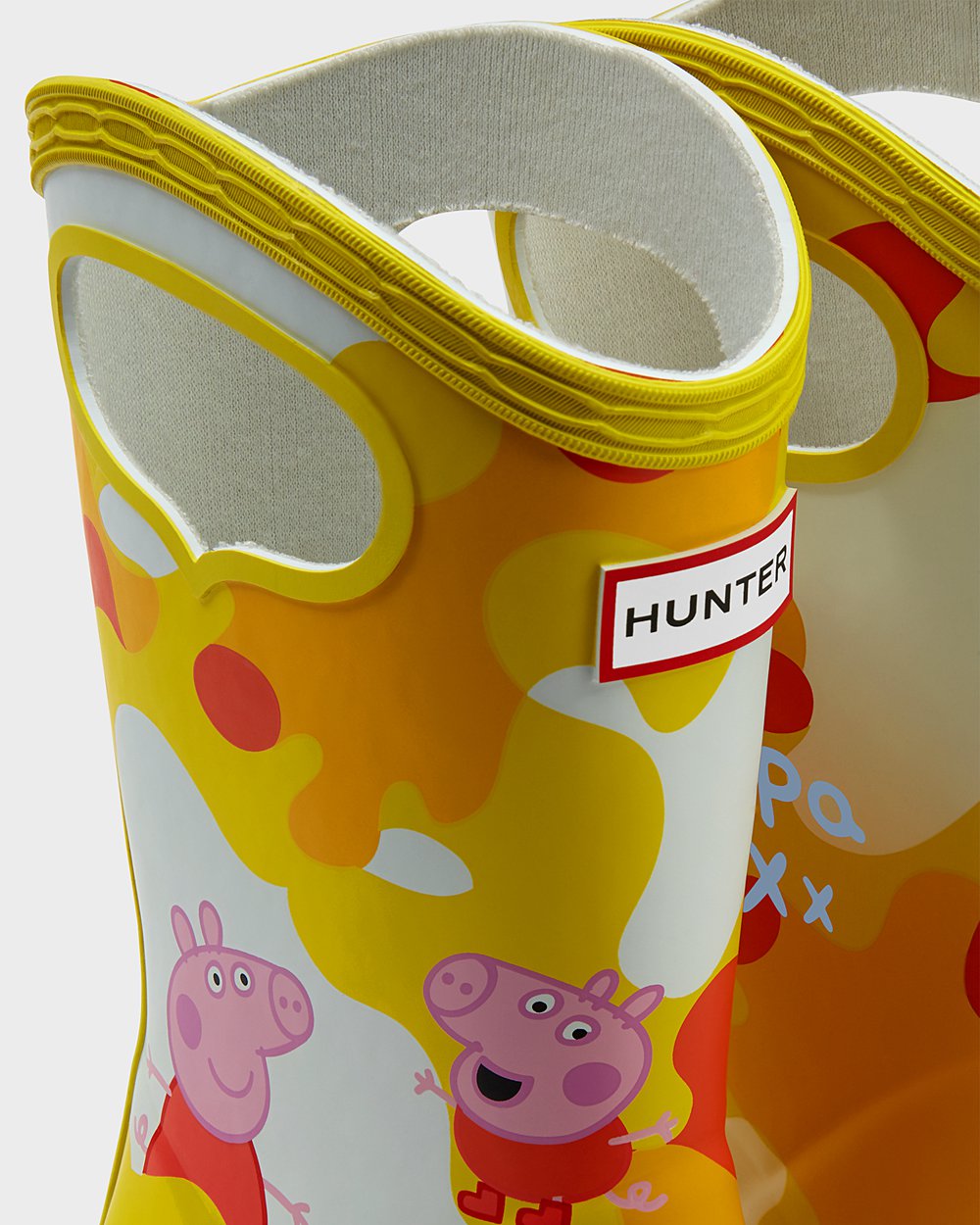 Hunter Original First Peppa Pig Grab Handle Rain Boots - Shop Online Kids Yellow - LAYPOC238